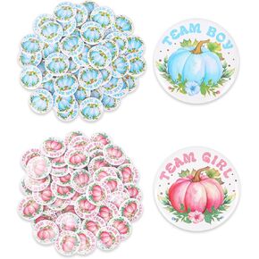 100Pcs Pumpkin Gender Reveal Pins, Fall Pumpkin Baby Shower Buttons Team Boy Team Girl Buttons Pins for Thanksgiving Halloween Fall Gender Reveal Party Baby Shower Decorations in Saudi Arabia