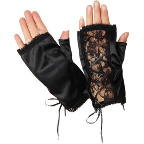 Gloves Black Color Tintin Lace Gloves Lolita Halloween Lolita Lace Half Finger in Saudi Arabia