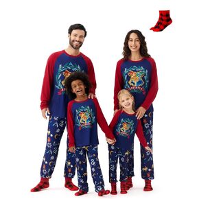 Harry Potter Family Christmas Matching Pajamas مجموعات Xmas PJS Top و Pant Met for Kids in Kuwait