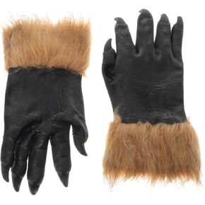Ciieeo 2pcs Halloween Plush Wolf Gloves, Horrific Vinyl Scary Mittens for Cosplay, Halloween Party Prank Props, Assorted Colors, 11. 81 X 6. 29 Inches in Kuwait