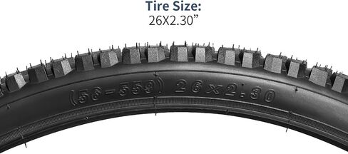 YUNSCM 26" Mountain Bike Tires 26x2.30/56-559 and 26" Bike Tubes Schrader Valve with 2 Rim Strips Compatible with 26x2.20 26x2.25 26 x 2.3 26x2.35 26x2.40 Bicycle Tires and Tubes (P-1124) in Saudi Arabia
