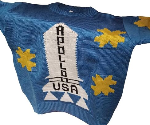Danny Torrance Apollo 11 USA Youth Sweater - زي أفلام الأطفال وارتداء كل يوم - Moon Landing - الأولاد الأزرق المتماسك in Saudi Arabia