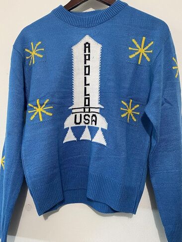 Danny Torrance Apollo 11 USA Youth Sweater - زي أفلام الأطفال وارتداء كل يوم - Moon Landing - الأولاد الأزرق المتماسك in Saudi Arabia
