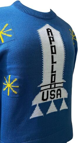 Danny Torrance Apollo 11 USA Youth Sweater - زي أفلام الأطفال وارتداء كل يوم - Moon Landing - الأولاد الأزرق المتماسك in Saudi Arabia