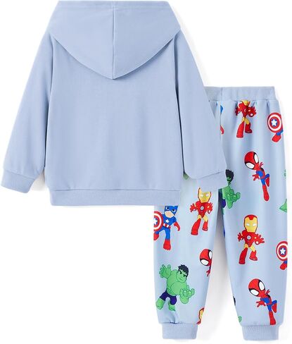 ديزني مارفيل سبايدر-مان ميكي توي ستوري سيارات بوي بولوفر هوديي و جوجغر سراويل الزي مجموعة صالة Sweatsuit Lounge Set 2-9y in Kuwait