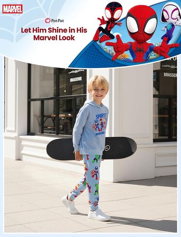 ديزني مارفيل سبايدر-مان ميكي توي ستوري سيارات بوي بولوفر هوديي و جوجغر سراويل الزي مجموعة صالة Sweatsuit Lounge Set 2-9y in Kuwait