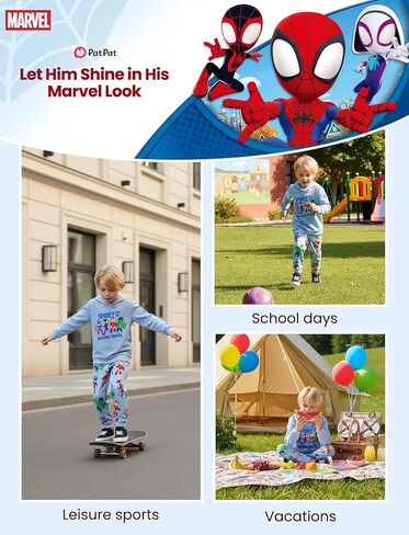 ديزني مارفيل سبايدر-مان ميكي توي ستوري سيارات بوي بولوفر هوديي و جوجغر سراويل الزي مجموعة صالة Sweatsuit Lounge Set 2-9y in Kuwait