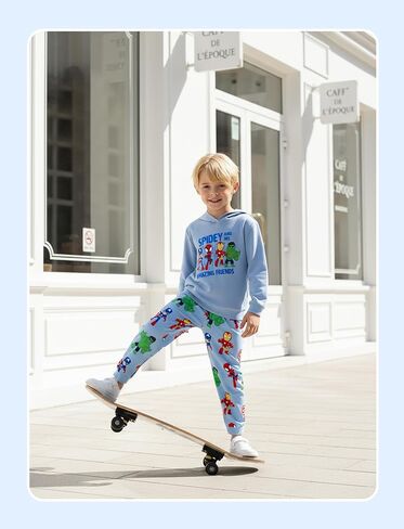 ديزني مارفيل سبايدر-مان ميكي توي ستوري سيارات بوي بولوفر هوديي و جوجغر سراويل الزي مجموعة صالة Sweatsuit Lounge Set 2-9y in Kuwait