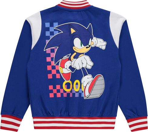Sonic the Hedgehog Boys Snap Snap Jacket - Varsity Jackets Made W Polyester Fabric - Snap Button Kids Letterman Jackets in Saudi Arabia