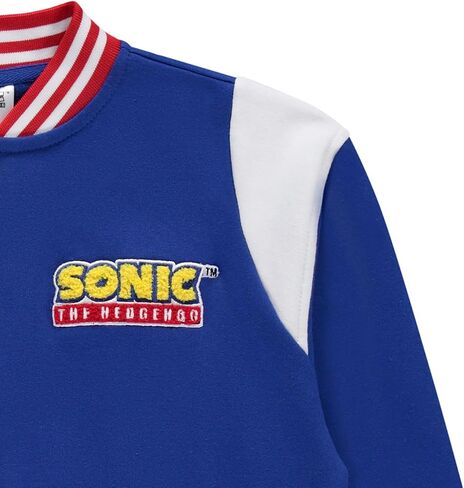 Sonic the Hedgehog Boys Snap Snap Jacket - Varsity Jackets Made W Polyester Fabric - Snap Button Kids Letterman Jackets in Saudi Arabia
