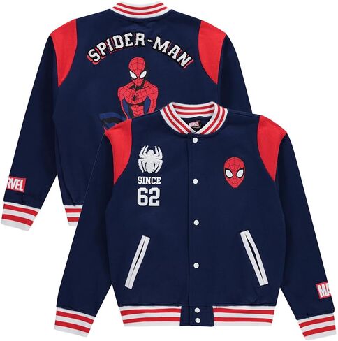 Marvel Spiderman Boys Snap Varsity Jacket - Kids Letterman Jacket - Stylish Snap Button Kids Jackets in Saudi Arabia