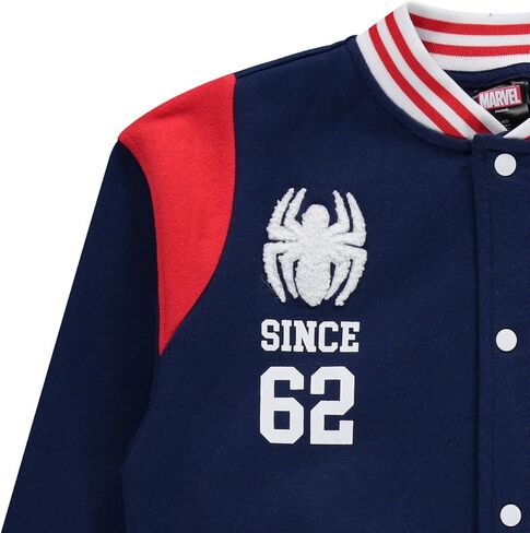 Marvel Spiderman Boys Snap Varsity Jacket - Kids Letterman Jacket - Stylish Snap Button Kids Jackets in Saudi Arabia