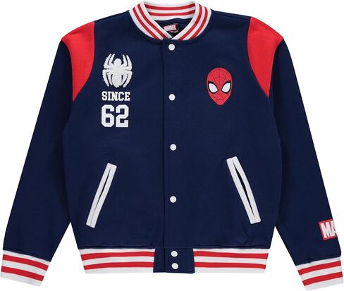 Marvel Spiderman Boys Snap Varsity Jacket - Kids Letterman Jacket - Stylish Snap Button Kids Jackets in Saudi Arabia