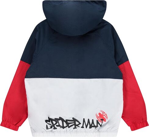 Marvel Spiderman Boys Hooded Kids Windbreaker Jacket - Lightweight & Durable Boys Windbreaker Jacket with Hood - Nylon Fabric in Saudi Arabia