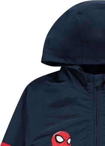 Marvel Spiderman Boys Hooded Kids Windbreaker Jacket - Lightweight & Durable Boys Windbreaker Jacket with Hood - Nylon Fabric in Saudi Arabia