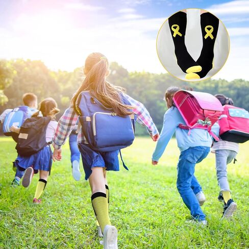 6 أزواج من الذهب الشريط الذهبي للطفولة الجوارب الجوارب السائبة سرطان الطفولة الناعمة على العجل الهدايا الجوارب غير الرسمية in Saudi Arabia