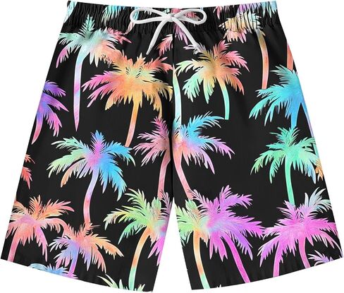 Boys Quick Dry Swim Trunks Kids Summer Beach Shorts Funny Graphic Bathing Suit Board Swimwears Elastic Waist Swimsuit in Kuwait