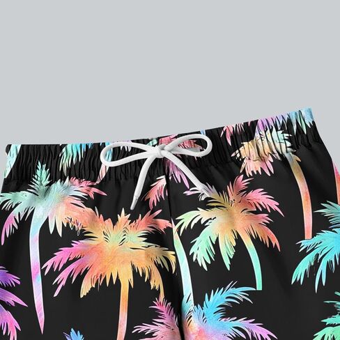 Boys Quick Dry Swim Trunks Kids Summer Beach Shorts Funny Graphic Bathing Suit Board Swimwears Elastic Waist Swimsuit in Kuwait