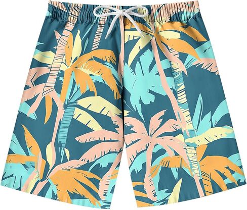Boys Quick Dry Swim Trunks Kids Summer Beach Shorts Funny Graphic Bathing Suit Board Swimwears Elastic Waist Swimsuit in Kuwait