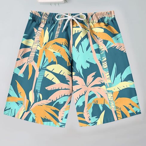 Boys Quick Dry Swim Trunks Kids Summer Beach Shorts Funny Graphic Bathing Suit Board Swimwears Elastic Waist Swimsuit in Kuwait