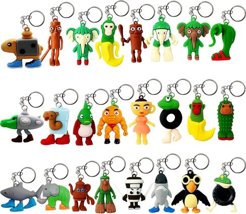 24PCS Brainrot Toys Italian Memes Keychain Tung Tung Tung Sahur Keychain Tralalero Tralala Toys Figurine Gift for Halloween Christmas Birthday in Saudi Arabia