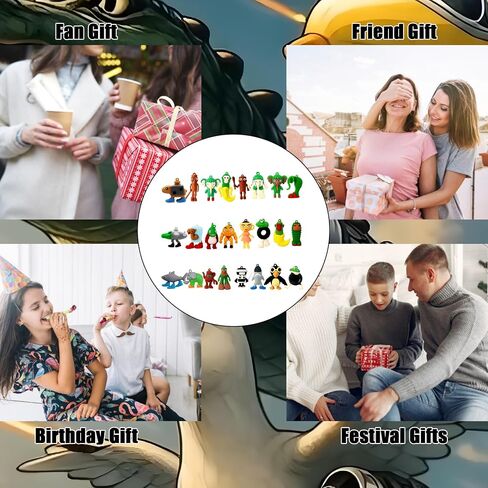 24PCS Brainrot Toys Italian Memes Keychain Tung Tung Tung Sahur Keychain Tralalero Tralala Toys Figurine Gift for Halloween Christmas Birthday in Saudi Arabia