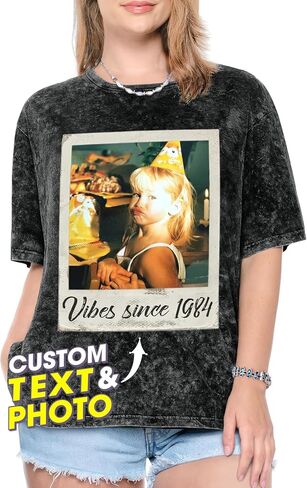 JIX & JOKY Custom T Shirts Custom Bootleg Rap Tee Shirt for Boyfriend Girlfriend Face Tshirt Custom Vintage Washed T Shirt in Saudi Arabia