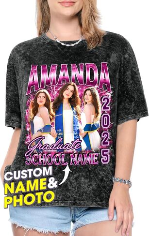 JIX & JOKY Custom T Shirts Custom Bootleg Rap Tee Shirt for Boyfriend Girlfriend Face Tshirt Custom Vintage Washed T Shirt in Saudi Arabia