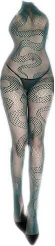 PPX Snake Tights Snake Bodycon Jumpsuit Sexy High Waist Fishnet Tights Stretchy Fishnet Stockings in Saudi Arabia