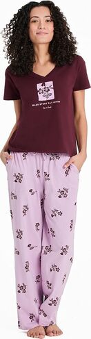 Life is Good. Women's Make Every Day Count Flowers Snuggle Up Sleep Vee, Deep Burgundy in Saudi Arabia
