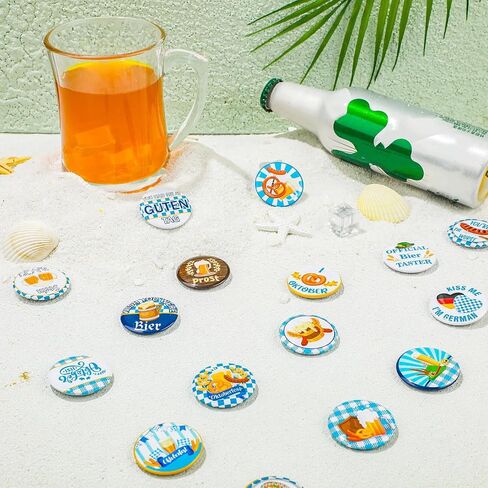 48 PCS Mini Oktoberfest Buttons Dins Bavarian Buttons Badges Ballk for Oktoberfest Bavarian Party Party Favors Supplies Decort in Saudi Arabia