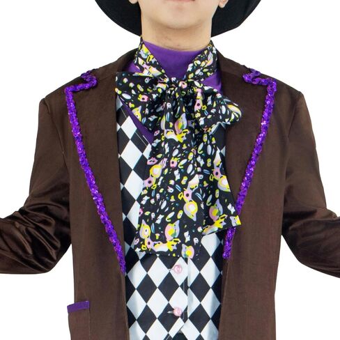 Adults Printed Scarf Hatter Bow Tie Hatter Costume Alice Bowties Accessories for Halloween Party in Saudi Arabia