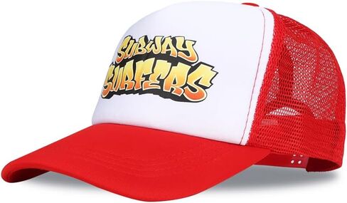 حمراء وبيضاء الشاحنة قبعة المترو في الصيف متصفحي شبكية التنفس snapback للجنسين القبعة in Saudi Arabia