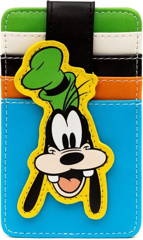 Buckle-Down Disney Wallet, Character Wallet ID Card Holder, Goofy Smiling Face, Multi Color, Vegan Leather in Saudi Arabia
