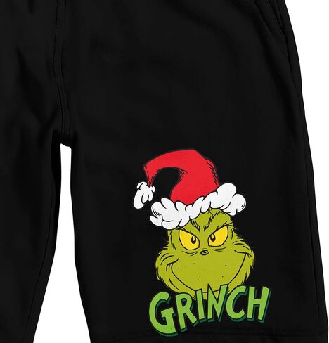 BioWorld The Grinch يرتدي سانتا قبعة البالغين السود سراويل بيجاما in Saudi Arabia