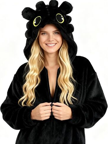 Adult Onesie Pajamas, Unisex Cute Animal Costume, Cosplay Halloween Jumpsuit Sleepwear for Women Men in Saudi Arabia