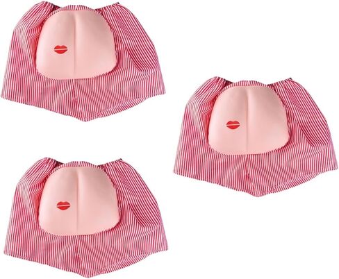 3pcs Butt Exposed Buttocks Briefs Unisex Funny Shorts Men and Women Fake Ass Multi in Saudi Arabia