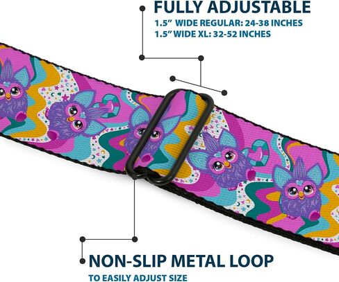 Furby Belt, Seatbelt Buckle Belt, Furby Purple Dancing Pose Collage Multi Color, Adjustable in Saudi Arabia