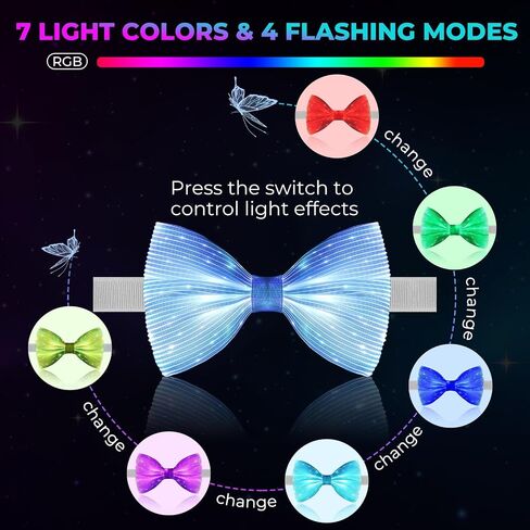 Light Up Bow Ties 7 Colour in Saudi Arabia