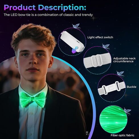 Light Up Bow Ties 7 Colour in Saudi Arabia