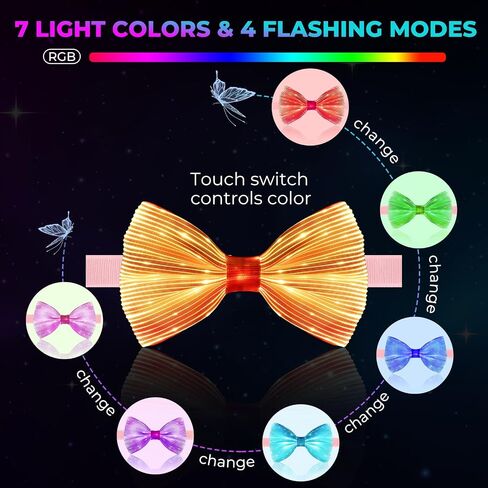 Light Up Bow Ties 7 Colour in Kuwait