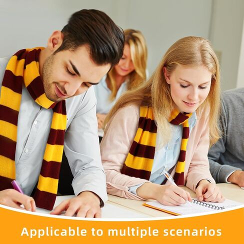 Jecery 3 Pack Knit Neck Scarves 16 Inch Magic College Styles Striped Neckerchief Men Women Cosplay Costume Neck Accessory Winter in Saudi Arabia