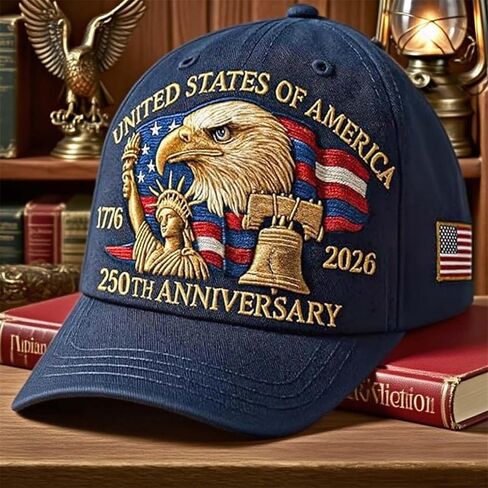 United States 250th Anniversary Hat USA 250th Anniversary Hat Adjustable Printed Patriotic Baseball Cap for Men Women in Saudi Arabia