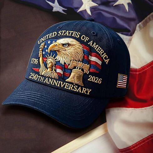 United States 250th Anniversary Hat USA 250th Anniversary Hat Adjustable Printed Patriotic Baseball Cap for Men Women in Saudi Arabia