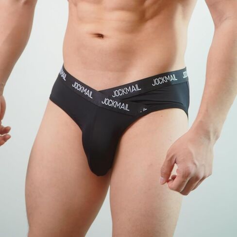 JOCKMAIL Men's Low Rise Sexy Briefs Breathable Ice Silk Underwear Athletic Letter Print Lightweight Triangle Cut in Saudi Arabia