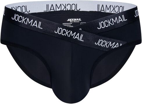 JOCKMAIL Men's Low Rise Sexy Briefs Breathable Ice Silk Underwear Athletic Letter Print Lightweight Triangle Cut in Saudi Arabia
