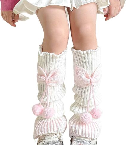 فتيات الساق تدفئة y2k لطيف bowkknot غامض جوارب طويلة السقوط أزياء عيد الميلاد streetwear kawaii lolita harajuku الساق دافئ in Saudi Arabia