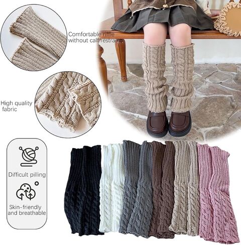 80s Leg Warmers for Kids Girls Knit Ribbed Winter Leg Warmers for Sport Yoga Ballet Dance Cosplay Party in Saudi Arabia