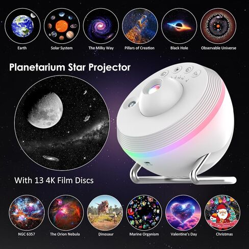 Galaxy Projector,Elec3 Star Projector,13 in 1 Planetarium 4K Realistic Starry Sky Night Light with 6 Night Light for Kids Room Adults Bedroom Ceiling Home Theater Decorative Lighting Projectors in Saudi Arabia