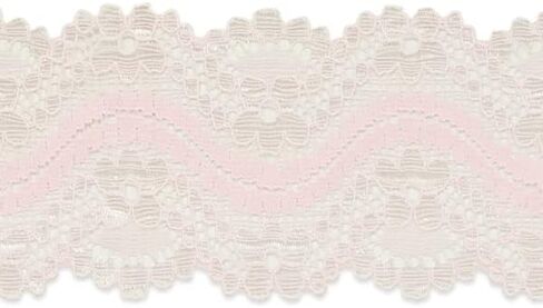 Trims by the Yard Cora 2 1/4" Stretch Raschel Lace Fuchsia | (10 Yard Cut) Trim in Saudi Arabia